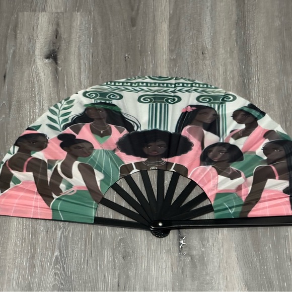 Elegant Women's Hand Fan with Artistic Design - Picture 1 of 2